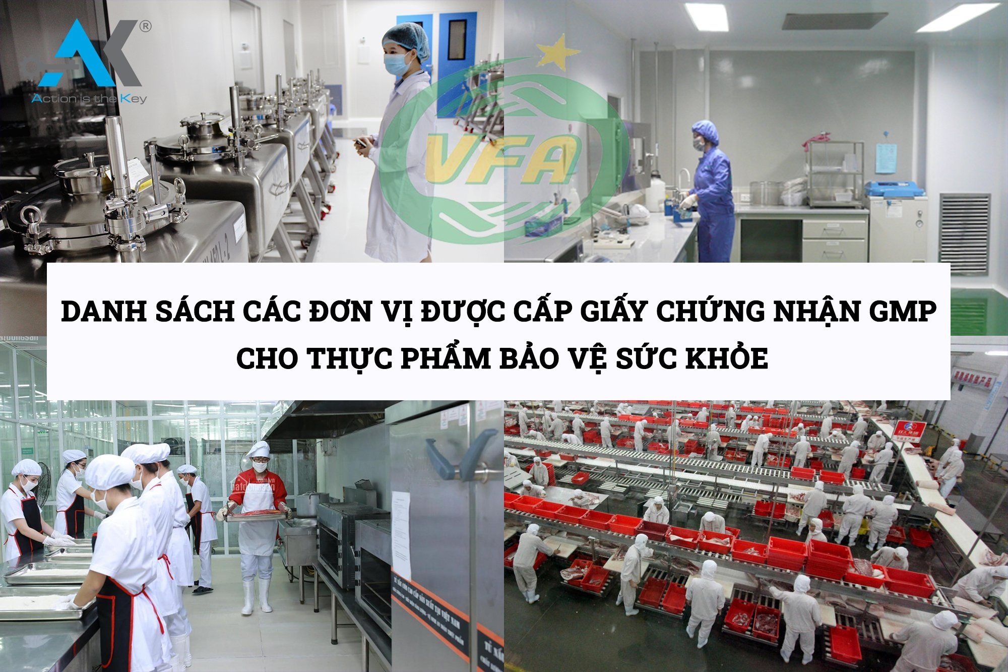 Danh sách các đơn vị đã được cấp Giấy chứng nhận GMP cho thực phẩm bảo vệ sức khỏe
