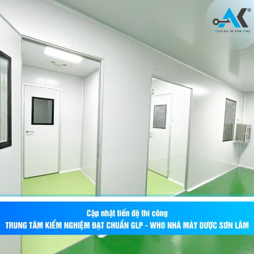 Cập nhật tiến độ thi công Trung tâm kiểm nghiệm đạt chuẩn GLP - WHO Nhà máy dược Sơn Lâm