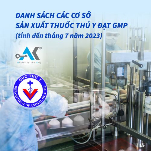 Danh sách các cơ sở sản xuất thuốc thú y đạt GMP tính đến tháng 7 năm 2023