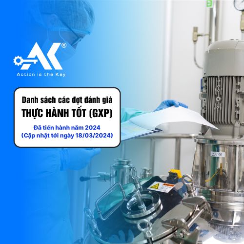 Danh sách các đợt đánh giá Thực hành tốt (GxP) đã tiến hành năm 2024 (Cập nhật tới ngày 18/03/2024)