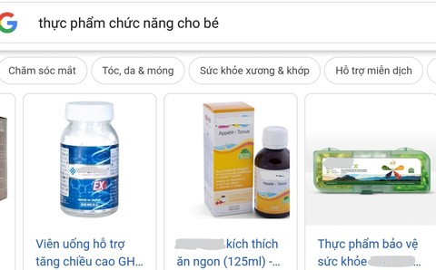 Nhan nhản thực phẩm chức năng được rao bán trên mạng
