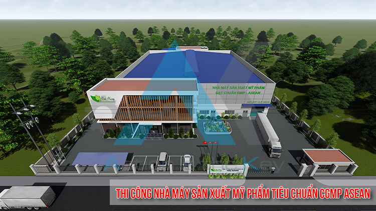 Thi công nhà máy sản xuất mỹ phẩm tiêu chuẩn CGMP ASEAN