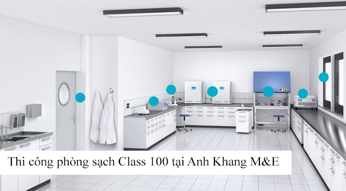 Thi công phòng sạch Class 100 tại anh khang m&e